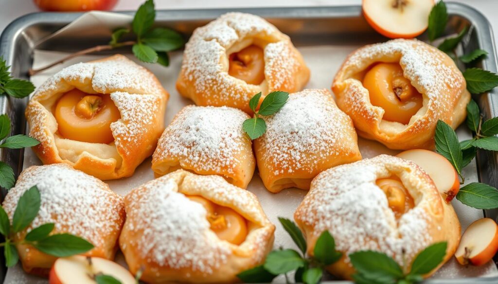 Delicious apple danish on a serving tray