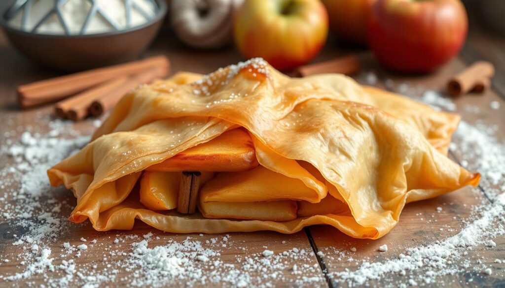 homemade apple filo pastry