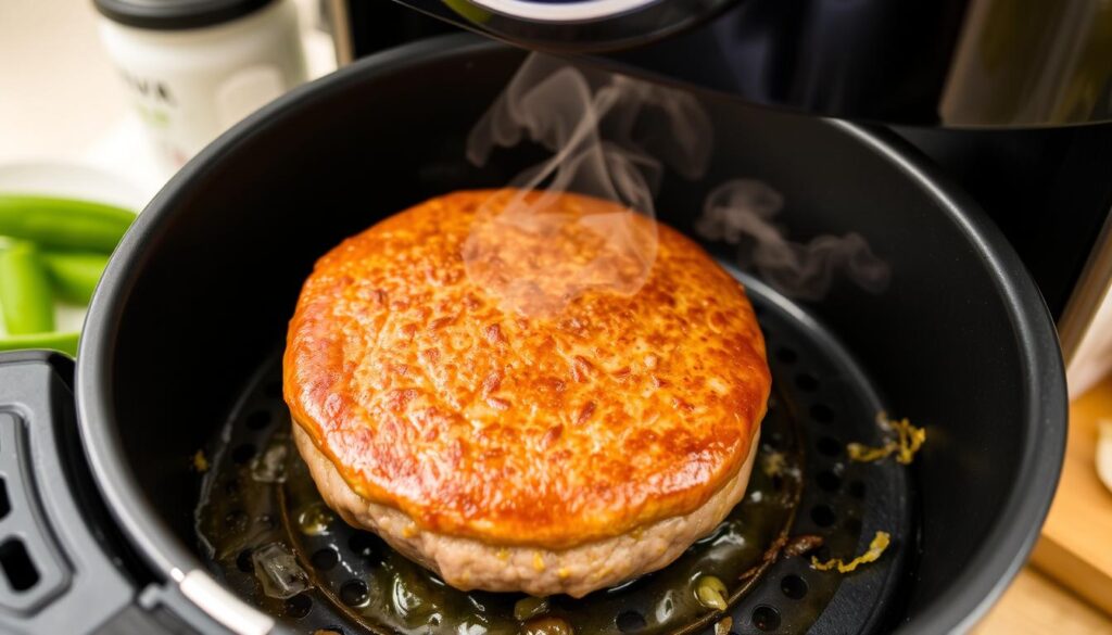 Air fryer frozen burger