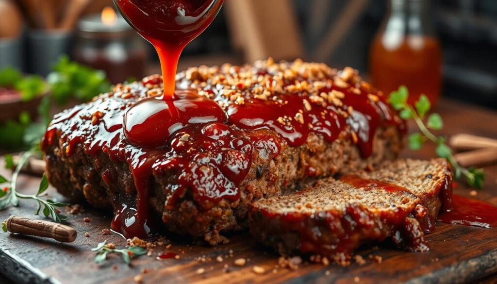 BBQ meatloaf glaze preparation