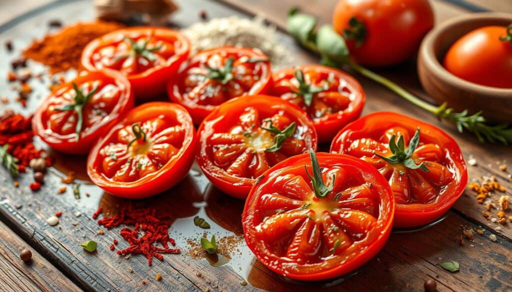 Enhancing tomato flavors through roasting