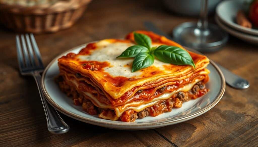 Homemade Lasagna Presentation