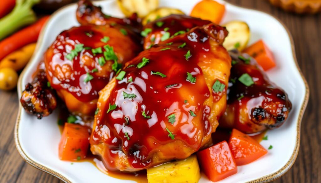 Honey Bourbon Barbecue Chicken