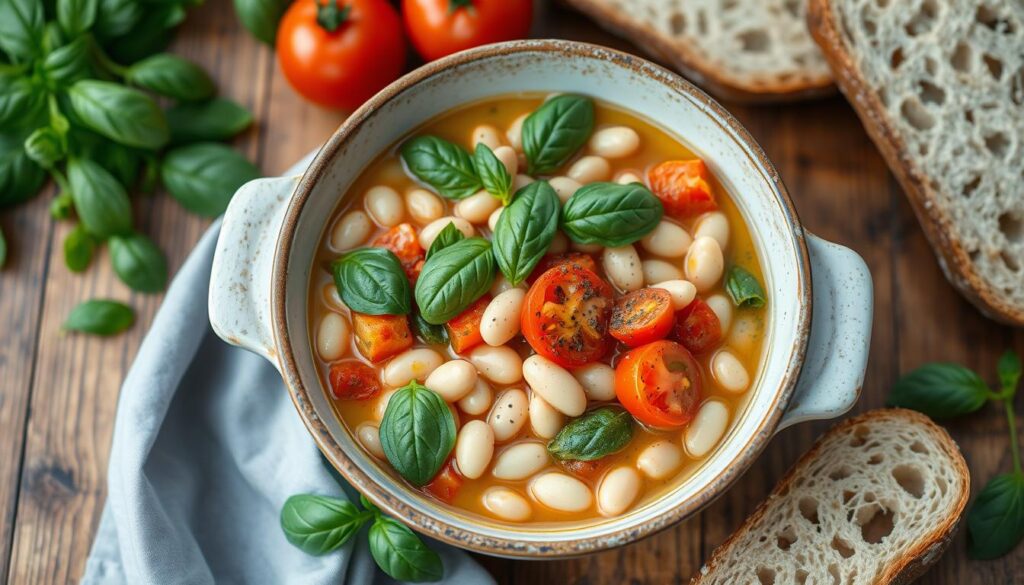 Italian white bean and basil stew