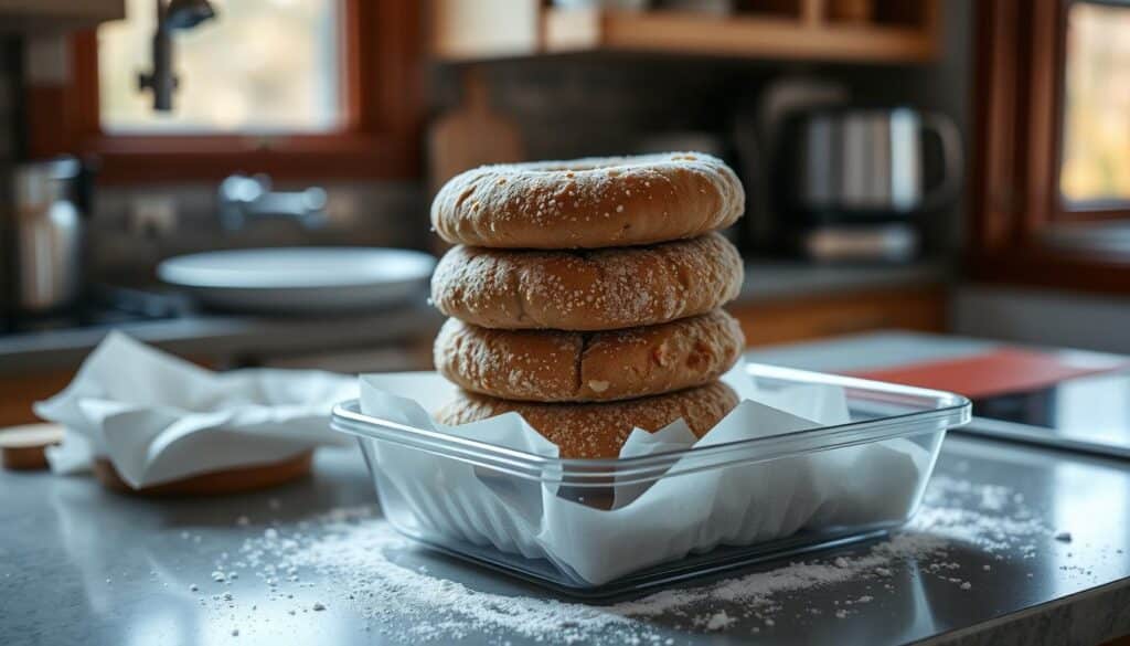 Storing frozen sourdough bagels