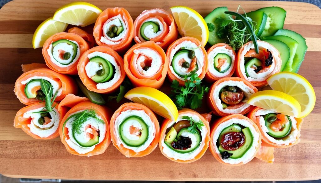 Variations of Salmon Roll Ups