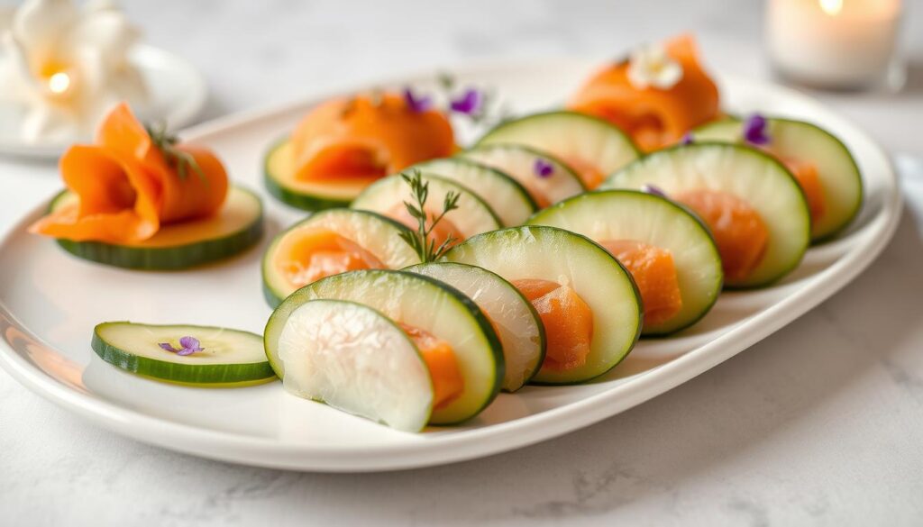 elegant finger food presentation