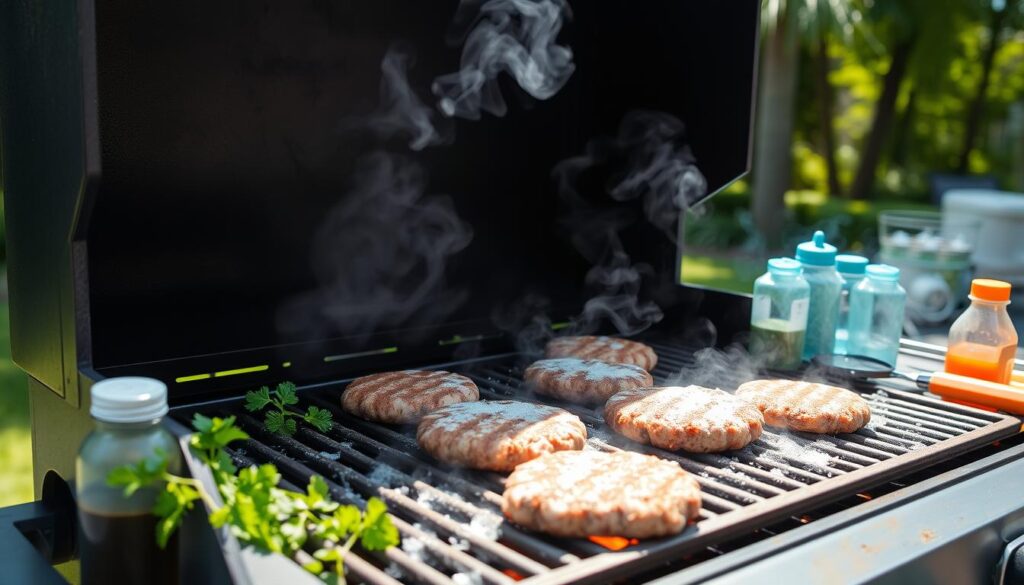 grilling frozen burgers