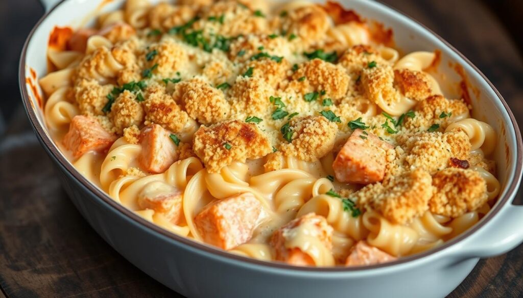 salmon pasta bakes