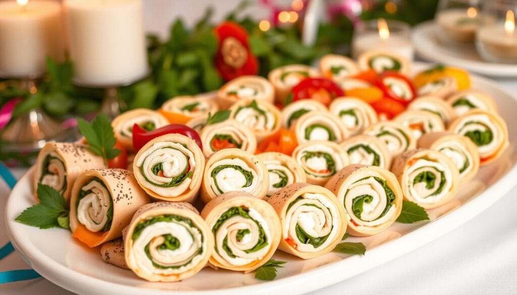 Easy Party Appetizers Turkey Rolls